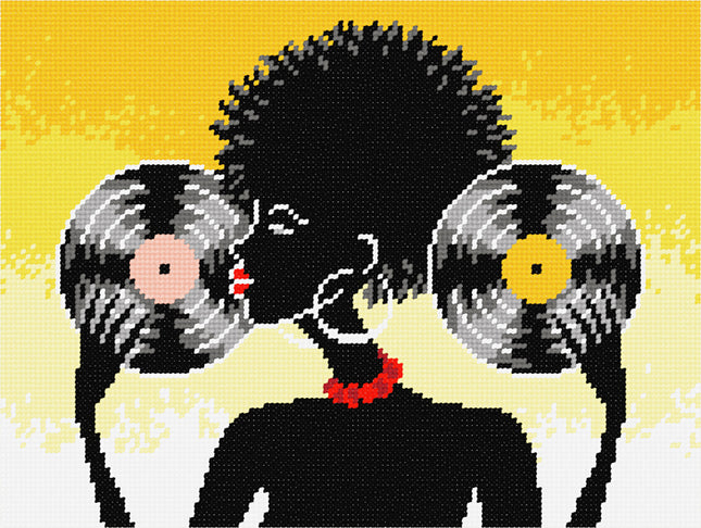 DIY Needlepoint Kit "Music Lover" 14.2"x18.5"