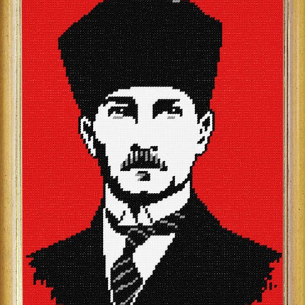 DIY Needlepoint Kit "Mustafa Kemal Atatürk" 14.2"x18.5"