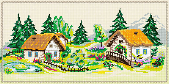 DIY Needlepoint Kit "Summer landscape" 15.0"x30.3"