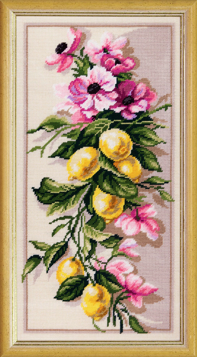 DIY Needlepoint Kit "Lemon Branchlet" 15.0"x30.3"