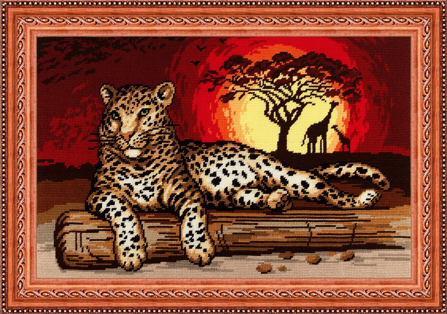 Needlepoint Kit "Leopard" 19.7"x31.5"
