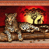 Needlepoint Kit "Leopard" 19.7"x31.5"