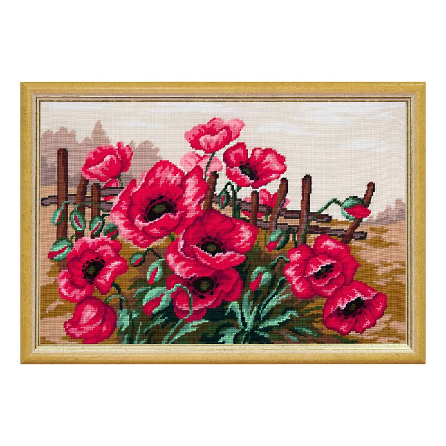 Needlepoint Kit "Poppies" 19.7"x31.5"