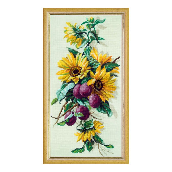 DIY Needlepoint Kit "Sunflowers and Plums" 15.0"x30.3"
