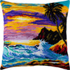 Needlepoint Pillow Kit "Tropical Sunset"