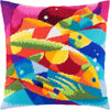 Needlepoint Pillow Kit "Abstract Fish"
