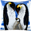 Needlepoint Pillow Kit "Penguins in Love"