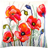 Needlepoint Pillow Kit "Poppy Field"