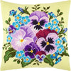 Needlepoint Pillow Kit "Bouquet of Pansies"