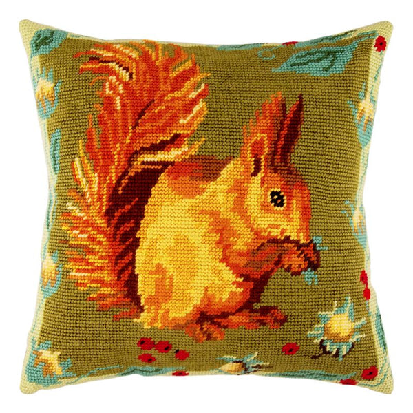 Needlepoint Pillow Kit "Squirrel"