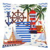 Needlepoint Pillow Kit "Overseas Adventure"