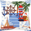 Needlepoint Pillow Kit "Overseas Adventure"