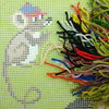 Needlepoint Pillow Kit "A Cat and a Mouse"