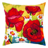 Needlepoint Pillow Kit "Still life with poppies and daisies"