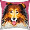 Needlepoint Pillow Kit "Rough Collie Dog"