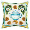 Needlepoint Pillow Kit "Tea and Cookies"