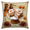Needlepoint Pillow Kit "Coffee and a Tangerine Cake"