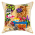 Needlepoint Pillow Kit "Watering Can at Backyard"