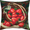 Needlepoint Pillow Kit "Strawberries in a Wicker Basket"
