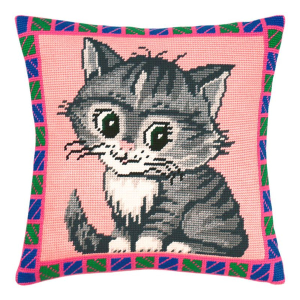 Needlepoint Pillow Kit "Pussycat"