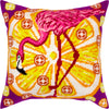 Needlepoint Pillow Kit "Orange Flamingo"