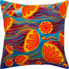 Needlepoint Pillow Kit "Jellyfish at Sunsetting"