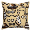 Needlepoint Pillow Kit "Ties and Mustaches"