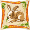 Needlepoint Pillow Kit "Rabbit with Carrots"