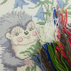 Needlepoint Pillow Kit "Hedgehog with Bellflowers"