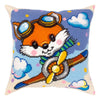 Needlepoint Pillow Kit "Little Fox the Pilot"