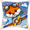 Needlepoint Pillow Kit "Little Fox the Pilot"