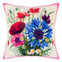 Needlepoint Pillow Kit "Poppies and Cornflowers"