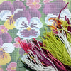 Needlepoint Pillow Kit "Bouquet of Violas"