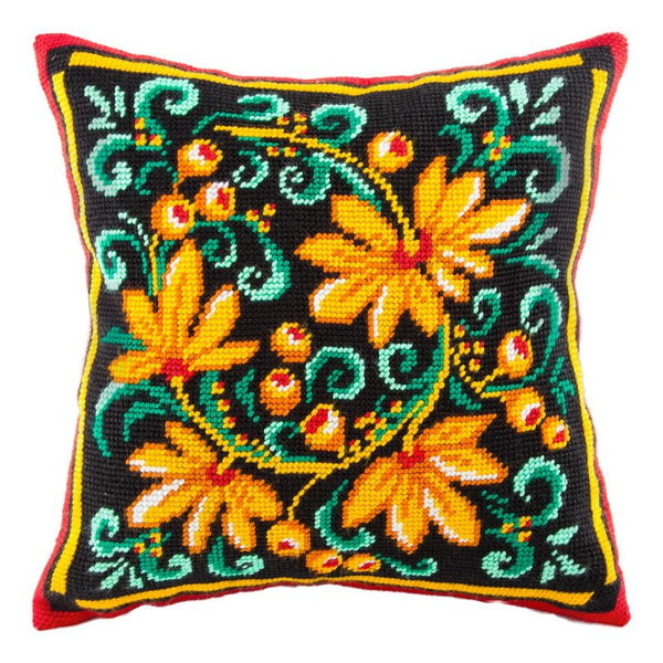 Needlepoint Pillow Kit "Khokhloma"