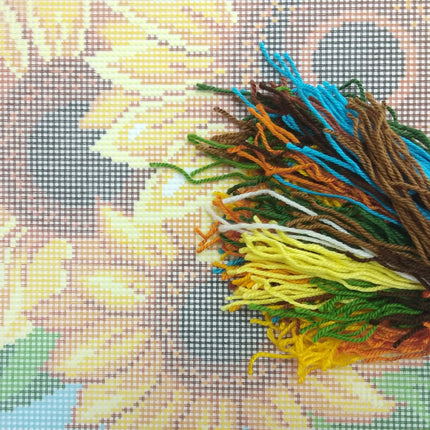 Needlepoint Pillow Kit "Sunflowers"