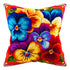 Needlepoint Pillow Kit "Rainbow of Violas"