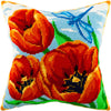 Needlepoint Pillow Kit "Red Tulips"