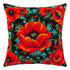 Needlepoint Pillow Kit "Meadow of Poppies"