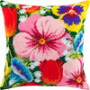 Needlepoint Pillow Kit "Flower Bed"