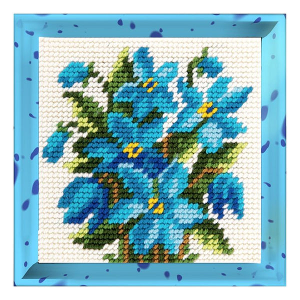 DIY Needlepoint Kit "Snowdrops" 5.9"x5.9"