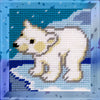 DIY Needlepoint Kit "Teddy bear in the North" 5.9"x5.9"