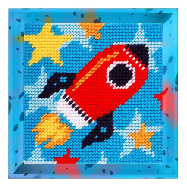 DIY Needlepoint Kit "Rocket" 5.9"x5.9"