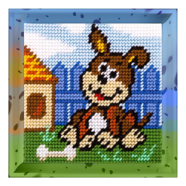 DIY Needlepoint Kit "Dog" 5.9"x5.9"