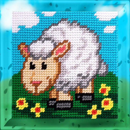 DIY Needlepoint Kit "Sheep" 5.9"x5.9"