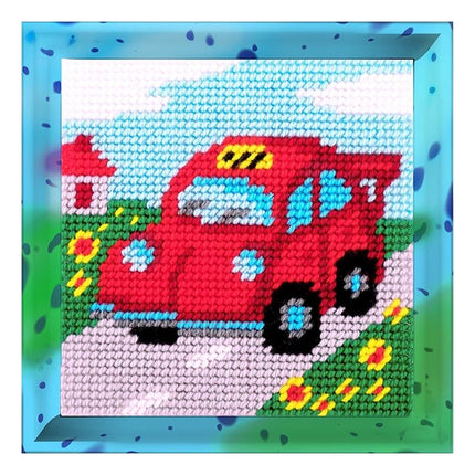 DIY Needlepoint Kit "Taxi" 5.9"x5.9"