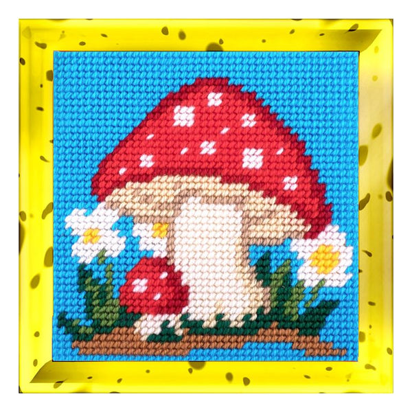 DIY Needlepoint Kit "Fly agaric" 5.9"x5.9"