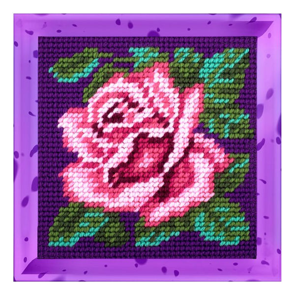 DIY Needlepoint Kit "Rose" 5.9"x5.9"