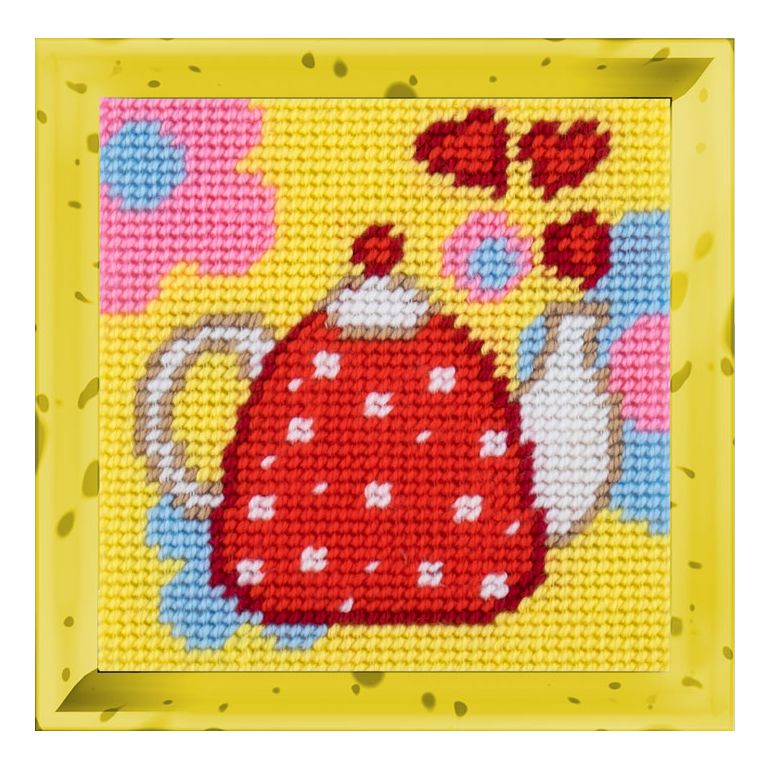 DIY Needlepoint Kit "Kettle" 5.9"x5.9"