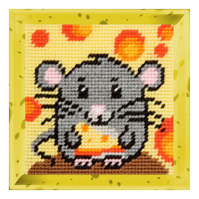DIY Needlepoint Kit "Mouse" 5.9"x5.9"