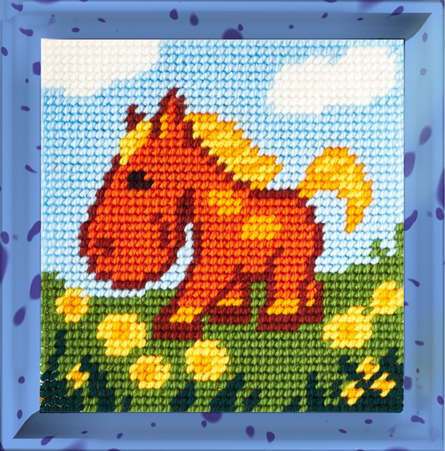DIY Needlepoint Kit "Horse" 5.9"x5.9"
